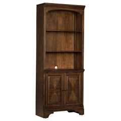 Stigham Burnished Oak Bookcase with 2-door Cabinet