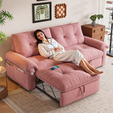 W3820S00026, a 77-inch convertible sofa bed, and a 2-in-1 piece suitable for both sitting and lying. Made of cloud-like fabric, it is applicable to living rooms, bedrooms and apart