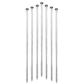 0.4 in. x 12 in. Silver Steel Rebar Ground Pins (8 Pack) - Heavy Duty Landscaping Anchors for Weed Barrier, Netting & Erosion Control