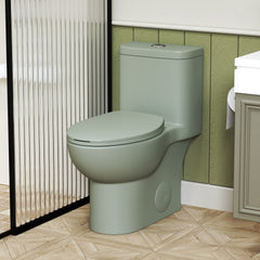 1.1/1.6 GPF Tornado Flush One-Piece Toilet with Comfort Chair Seat ADA Height 17",Powerful & Quiet Dual Flush Modern Toilet,Siphonic S-trap 12",Rimless Bowl with Soft Closing Seat,Green
2GN-006