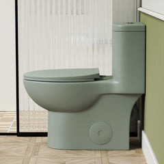 1.1/1.6 GPF Tornado Flush One-Piece Toilet with Comfort Chair Seat ADA Height 17",Powerful & Quiet Dual Flush Modern Toilet,Siphonic S-trap 12",Rimless Bowl with Soft Closing Seat,Green
2GN-006