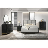 Anser Black and Grey 5-piece Eastern King Bedroom Set
