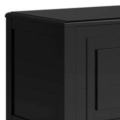 Connaught 51 inch Wide Solid Wood Storage Bench Trunk in Black