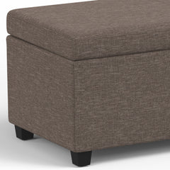 Avalon - Extra Large Storage Ottoman Bench - Fawn Brown