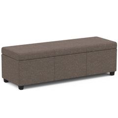 Avalon - Extra Large Storage Ottoman Bench - Fawn Brown