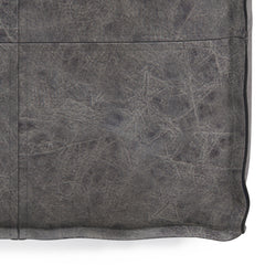 Brody - Square Pouf - Distressed Black