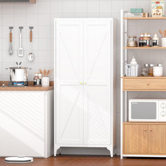 Metal Adjustable 2 Doors Metal Storage Cabinet Kitchen Pantry Cabinet With Adjustable Shelves all Steel Cabinet Locker For Kitchen, Living Room, Dining Room And Office