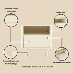 Nightstand in Cream