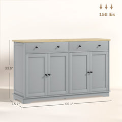 Buffet Cabinet with Storage Drawers,Nordic Style Sideboard, Adjustable Shelves for Your Home