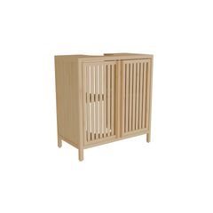 Natural bamboo large capacity basin cabinet