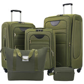 Softside Luggage Expandable 3 Piece Set Suitcase with Duffel Bag Upright Spinner Softshell Lightweight Luggage Travel Set-22/26/30 IN