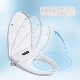 Smart Bidet Toilet Seat with Side Knob Adjustable Heated Seat with Water Temperature and Pressure Adjustment Portable Bidet,Auto open/close,Night Light, Only Seat