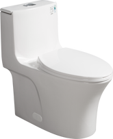 One-Piece Toilet, 1.1/1.60 GPF Water-Efficient Dual-Flush Elongated Comfort Height Floor Mounted, ADA Compliant Toilet with Soft Closing Seat Included