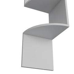 Roy Corner Floating Shelf, Modern 4-Tier Display, White