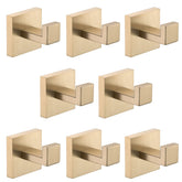 8 Pack Wall-Mounted Stainless Steel Bathroom Towel Hooks/Coat Hooks for Bathroom, Bedroom, Kitchen