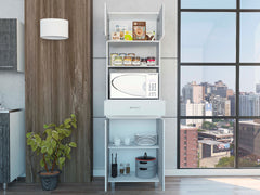 Microwave Cabinet Madison, Kitchen, White