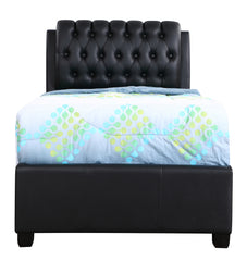 Stylish Contemporary Twin Bed In Bold Black
