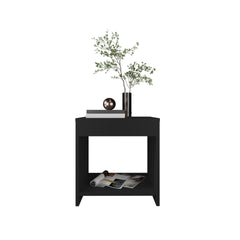 Night Table 16.5"H, 1 spacious Shelf, Black