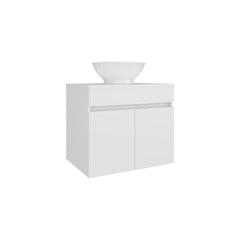 Bathroom Vanity with Sink, 2 Doors, White