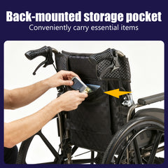 Aluminum Alloy Transport Wheelchair. 20" Seats. With front and Rear Locking Hand Brakes. 24" Quick Remove Rear Wheel.Nanometer Grey