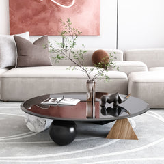 36" Inch Round Tempered Glass Table Top Black Glass 2/5" Inch Thick Beveled Polished Edge(old SKU:W1265118645)