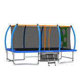10X16FT Outdoor Square Trampolines for Kids Adults Long Rectangular Tumbling Trampoline