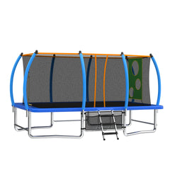 10X16FT Outdoor Square Trampolines for Kids Adults Long Rectangular Tumbling Trampoline