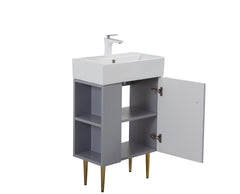 21.6" Vanity Base Only, Open Shelf on the Left, Matt Grey 24V06-21MGL-W1920P385639