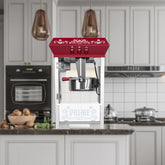 Commercial Popcorn Maker Machine,12 Ounce Kettle Stainless Steel Commercial Popcorn Machine with Tempered Glass,Warming Deck, 800W Countertop Popcorn Popper for Parties Red