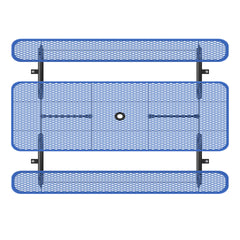 96" Rectangular Picnic Tables Blue