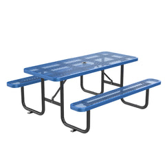 96" Rectangular Picnic Tables Blue