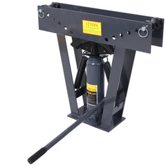 12 Ton Pipe Bender Manual Hydraulic, Piping Bending Exhaust Tube Fabric with 6 Dies, Adjustable Rollers 90-180 Degree Bending Steel Iron Metal Ratcheting for Pipe Tube Bender,dark gray