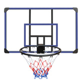 Wall-mounted basketball hoop, 45 x 29 inches shatterproof back, folding hoop, durable hoop and all-weather mesh for indoor and outdoor use
