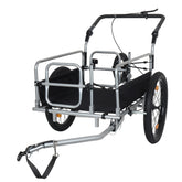 3-in-1 Heavy-Duty Bike Cargo Trailer -Bike Compatible Steel Frame, 110lb Capacity, Convertible Stroller & Pull Cart w/Suspension, 20 *2-3/8" FAT tire