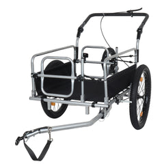 3-in-1 Heavy-Duty Bike Cargo Trailer -Bike Compatible Steel Frame, 110lb Capacity, Convertible Stroller & Pull Cart w/Suspension, 20 *2-3/8" FAT tire