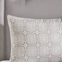 King/Cal King 4 Piece Embroidered Cotton Reversible Duvet Cover Set