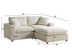 Chelsea Modular 3-piece Chofa - Beige