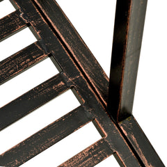 Outsunny 4’ Metal Arch Backyard Garden Bridge with Safety Siderails, Delicate Scrollwork, & Easy Assembly, Black Bronze