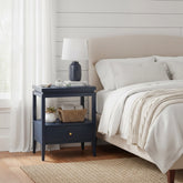 Olana Midnight Blue 1-drawer Nightstand