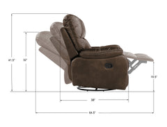 Brown Reclining Sofa