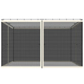 Outsunny Replacement Mesh Sidewall Netting for 10' x 12' Gazebos and Canopy Tents with Zippers, (Sidewall Only) Cream