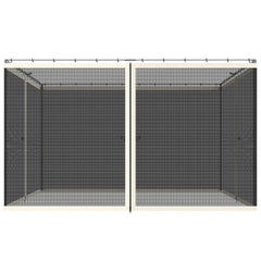 Outsunny Replacement Mesh Sidewall Netting for 10' x 12' Gazebos and Canopy Tents with Zippers, (Sidewall Only) Cream