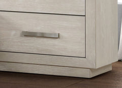 Transitional Style Chest 1pc Metal Side Glides English Dovetail Drawers Light Gray Finish Bedroom Furniture