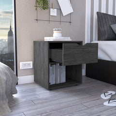 Aberdeeen 19.7-Inch High Nightstand End Table with Open Shelf