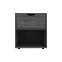 Aberdeeen 19.7-Inch High Nightstand End Table with Open Shelf