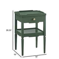 Foley Vintage Green 1-drawer Nightstand