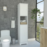 Ibis Linen Cabinet, Double Doors, Four Interior Shelves, Two Cabinets -White