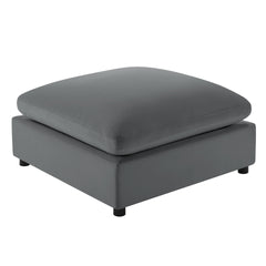 Caylie Charcoal Fabric Ottoman