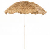 Outsunny 6FT Tiki Umbrella, Outdoor Hawaiian Style Patio Umbrella with 8 Ribs, Carry Bag, Outdoor Tiki Bar, Tropical Palapa
