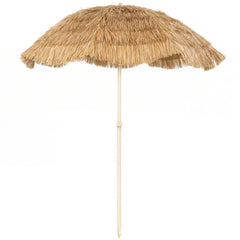 Outsunny 6FT Tiki Umbrella, Outdoor Hawaiian Style Patio Umbrella with 8 Ribs, Carry Bag, Outdoor Tiki Bar, Tropical Palapa